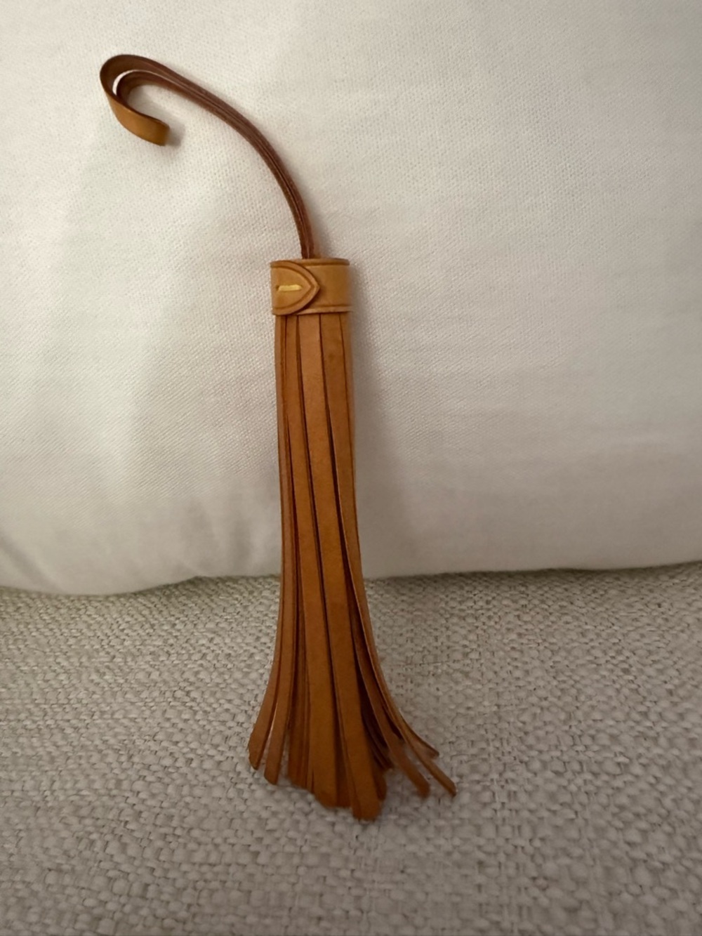 Louis Vuitton Tan Leather Tassel Bag Charm